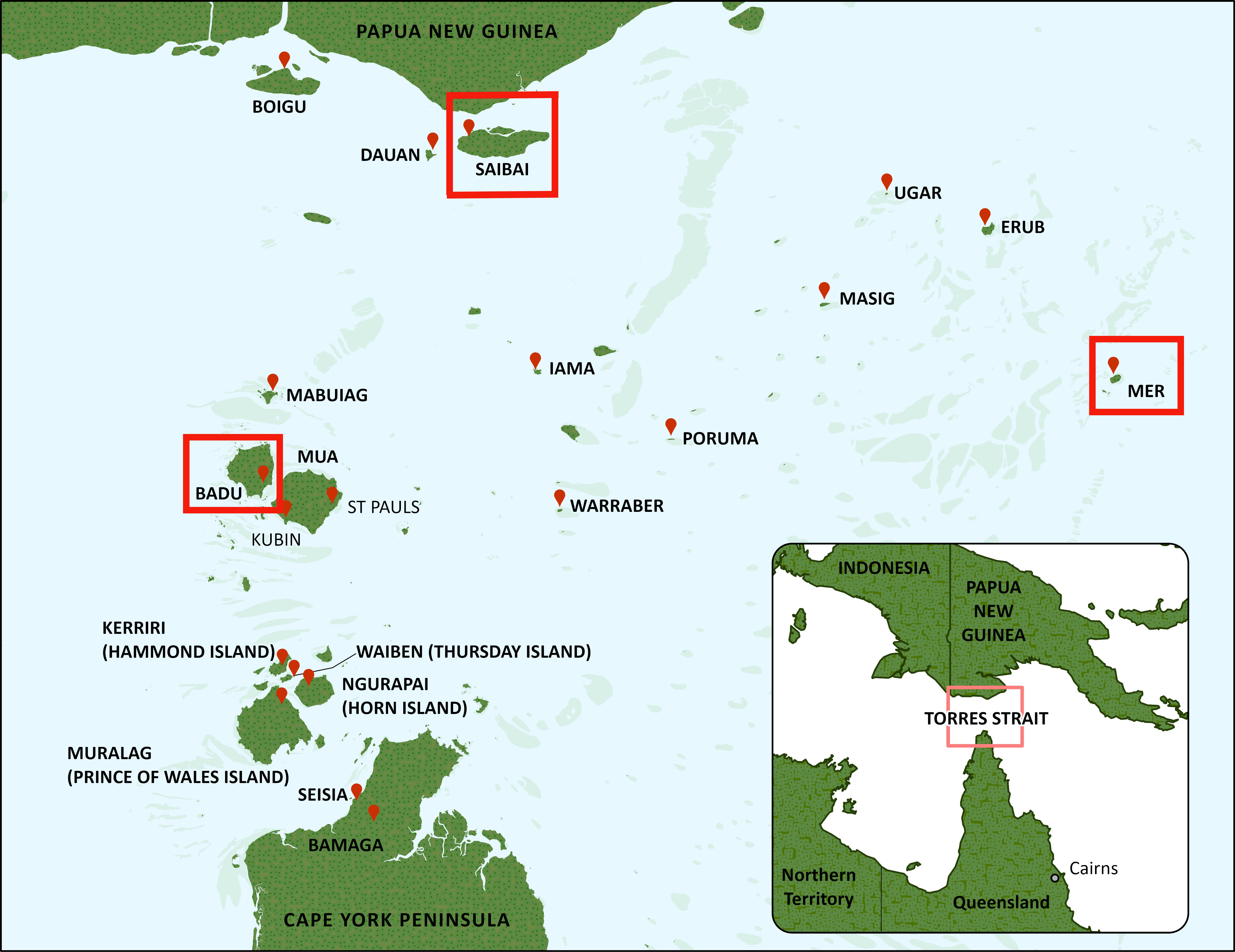 2024 TSI Regional Map Saibai Badu Mer Small